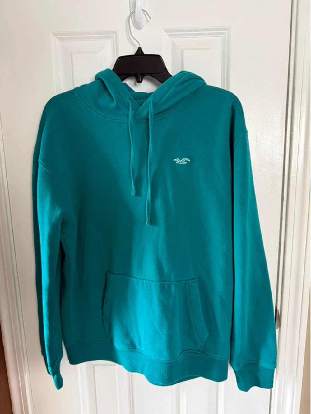 Hollister teal hoodie, size M